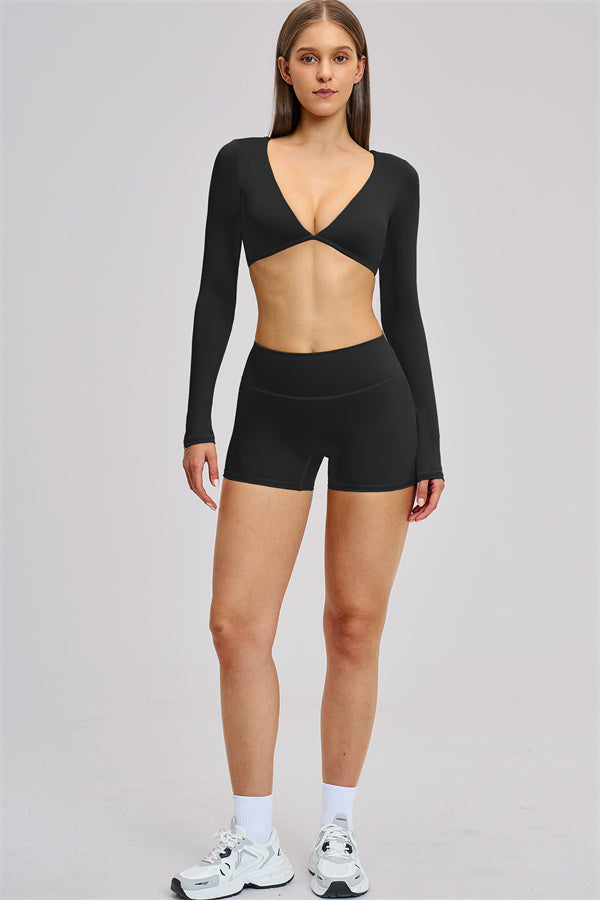 The Zestful Long Sleeve Crop Top