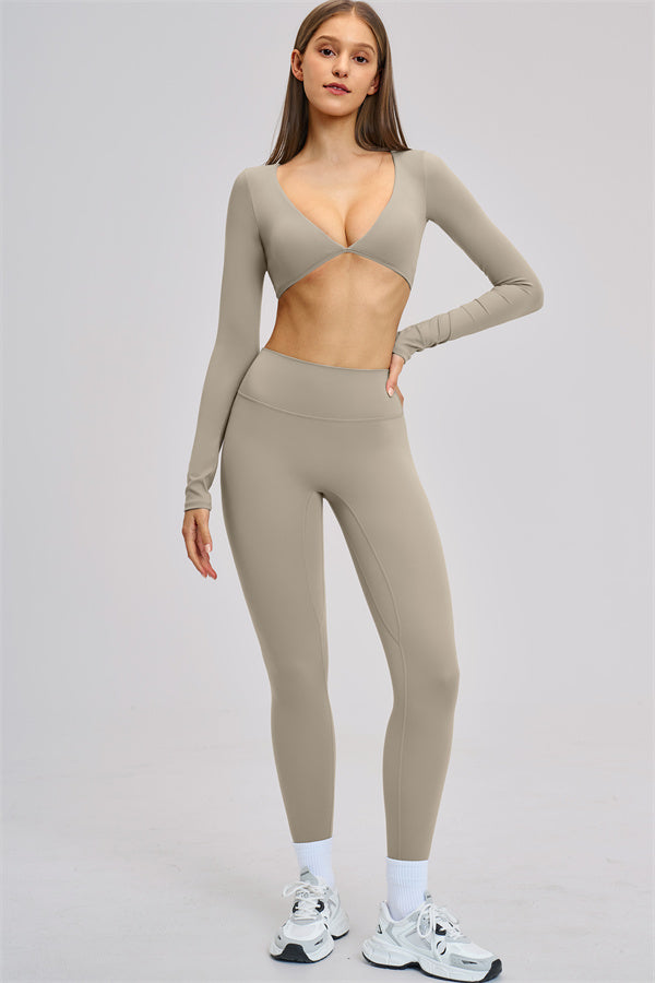 The Zestful Long Sleeve Crop Top