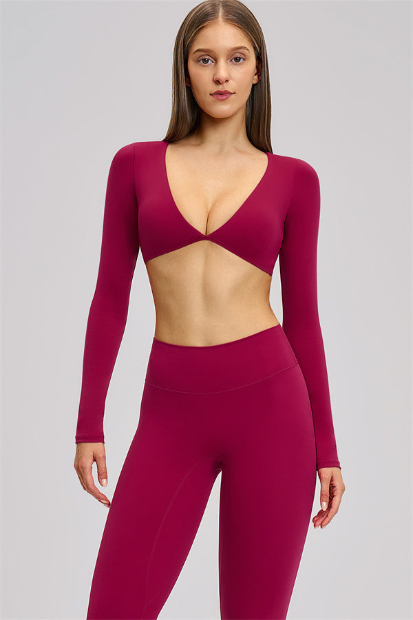 The Zestful Long Sleeve Crop Top