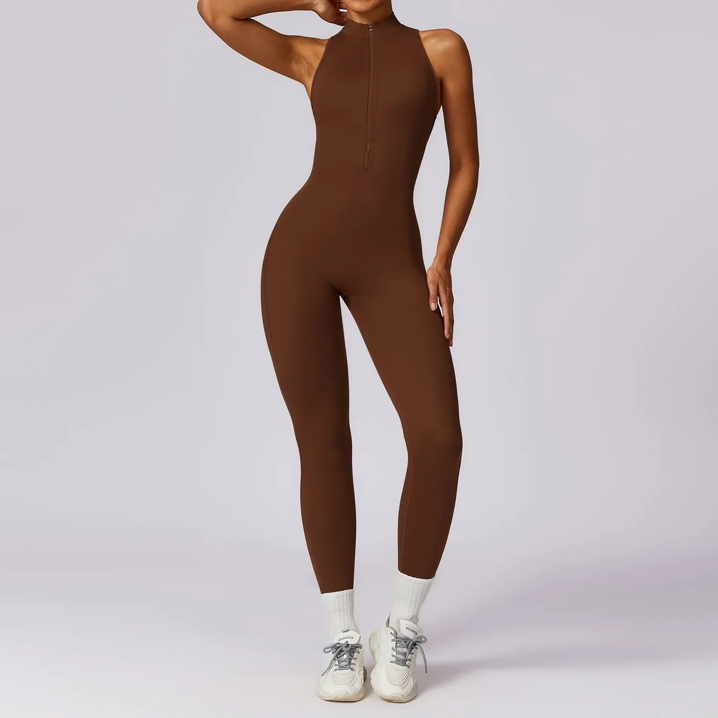 ZipFit Yoga Jumpsuit: Women's Activewear Set