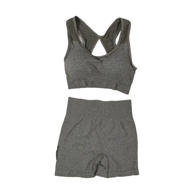 Yoga Women's Fitness Suit Shorts Workout Set