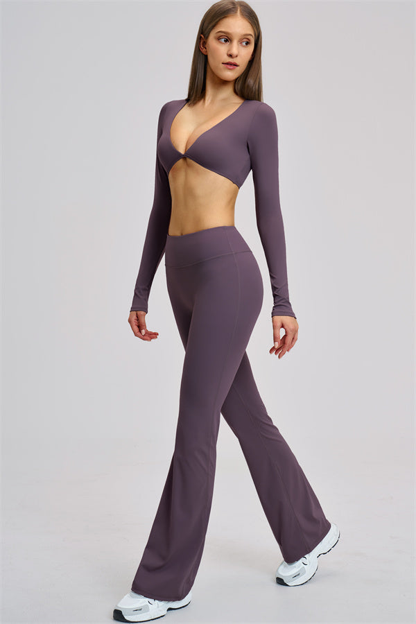 The Zestful Long Sleeve Crop Top