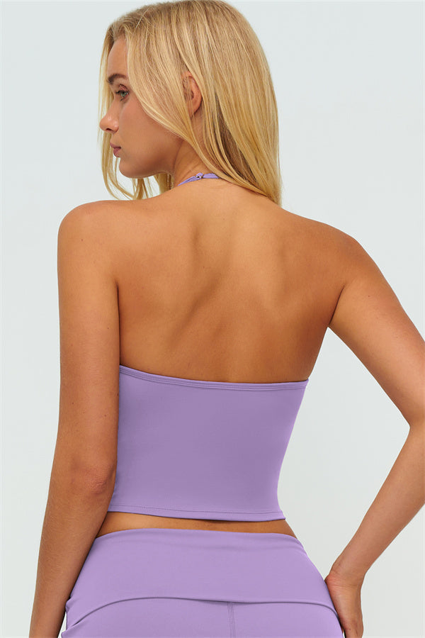 The Twirl Halter Tank Top New Straight Leg Pants 2-Piece Set