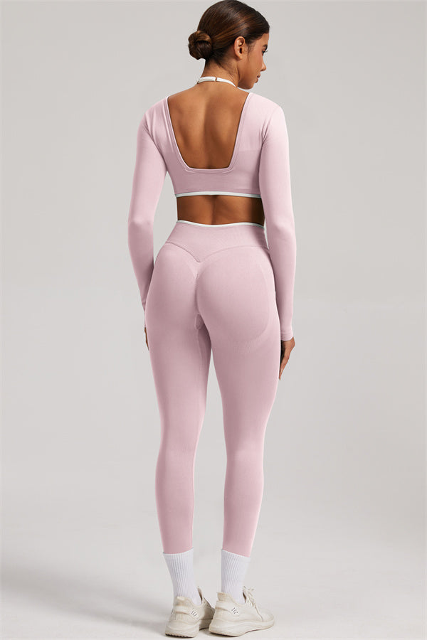 The Elevate Long Sleeve Crop top Leggings 2-Piece Set