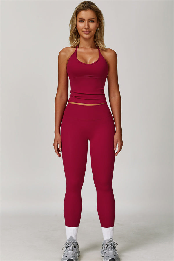 The Surge Halter Crop Top Leggings 2-Piece Set